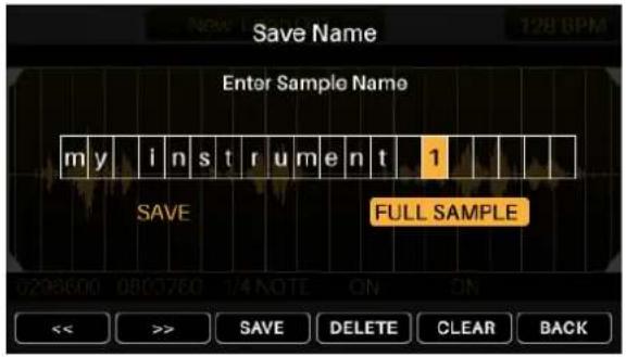 ALESIS Strike - Pour sauvegarder le sample : - 1