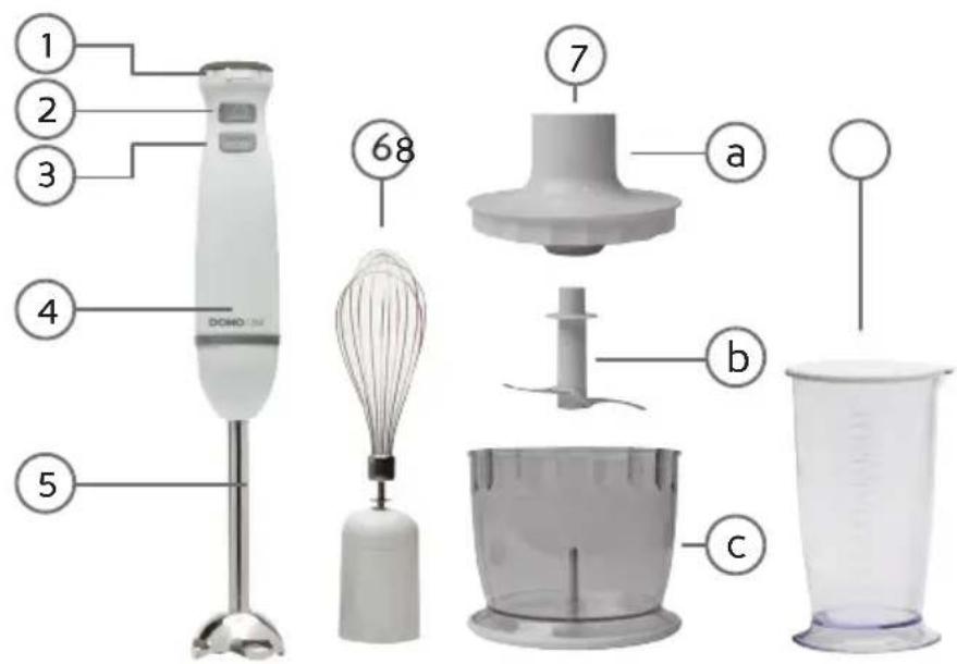 DOMO DO9144M - POPIS SOUČÁSTÍ - 1