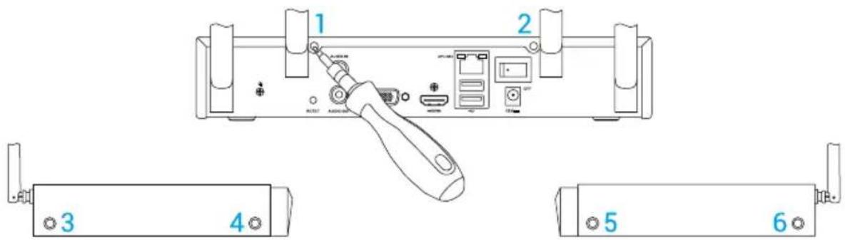 EZVIZ X5S8W - Instalación del disco duro - 5