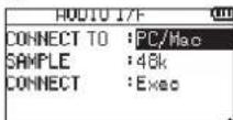 TASCAM DR05X - Select the type of connected device. - 1