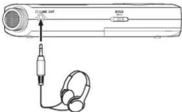 TASCAM DR05X - Wiedergabe über Kopfhörer - 1