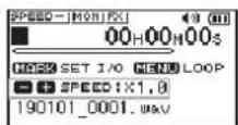 TASCAM DR05X - Changing the playback speed - 1