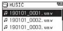 TASCAM DR05X - Use los botones + para elegir BUSQUEDr y pulse - 1