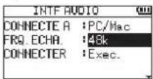 TASCAM DR05X - Reglez la fréquence d'échantillonnage. - 1