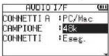 TASCAM DR05X - Impostare la frequenza di campionamento. - 1
