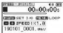 TASCAM DR05X - 再生史卜一卜を変更する - 1