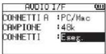 TASCAM DR05X - SeLECTIONAREseg. alla voce CONNETTL. - 1