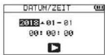 TASCAM DR05X - Datum/Uhrzeit einstellen - 1