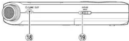 TASCAM DR05X - Left side panel - 1