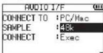 TASCAM DR05X - Set the sampling rate. - 1
