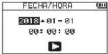 TASCAM DR05X - FECHA/HORA - 1