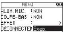 TASCAM DR05X - Pressez la touche MENU. - 1