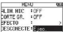 TASCAM DR05X - Desconexión - 1