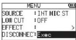 TASCAM DR40X - Disconnecting - 1