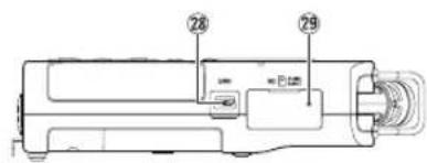 TASCAM DR40X - 右サイドル - 1