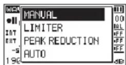 TASCAM DR40X - Setting the limiter - 2
