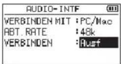 TASCAM DR40X - Wahlen Sie Ausf hinter VERBINDEN. - 1