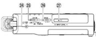 TASCAM DR40X - Nomenclature et fonctions des parties - 3