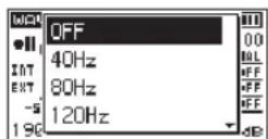 TASCAM DR40X - Using the low-cut filter - 2