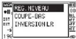 TASCAM DR40X - Emploi du filtrre coupe-bas - 1