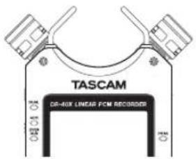 TASCAM DR40X - Impostazione dei microfoni per registrar un suono stereo ampio (posizione A-B) - 1