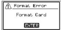TASCAM DR40X - Formatting cards - 1