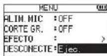 TASCAM DR07X - Desconexión - 1
