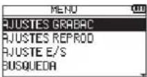 TASCAM DR07X - Pulse el botón MENU. - 1