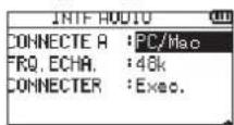 TASCAM DR07X - Sélectionnez le type d'appareil connecté. - 1