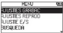 TASCAM DR07X - Pulse el botón MENU. - 1