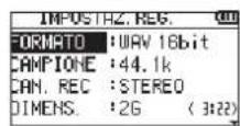TASCAM DR07X - Uso del menu - 2