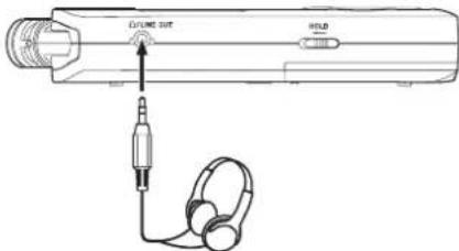 TASCAM DR07X - Écoute au casque - 1