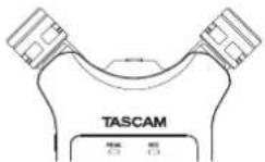 TASCAM DR07X - Ajuste de los micros para grabar un sonido stereo amplio (posición A-B) - 1