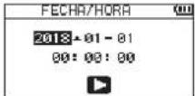 TASCAM DR07X - FECHA/HORA - 1