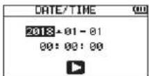 TASCAM DR07X - DATE/TIME - 1