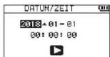 TASCAM DR07X - Datum/Uhrzeit einstellen - 1