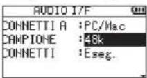 TASCAM DR07X - Impostare la frequenza di campionamento. - 1