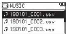 TASCAM DR07X - Dateien auswählen - 2