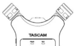TASCAM DR07X - ■ie Mikrofone auf ein breites Stereofeld ausrichten - 1