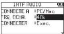 TASCAM DR07X - Réglez la fréquence d'échantillonnage. - 1