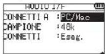 TASCAM DR07X - Selezionare il tipo di dispositivo connesso. - 1