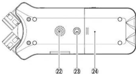 Technical diagram of a device with numbered components and labeled parts