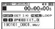 TASCAM DR07X - Die Wiedergabegeschwindigkeit ändern - 1