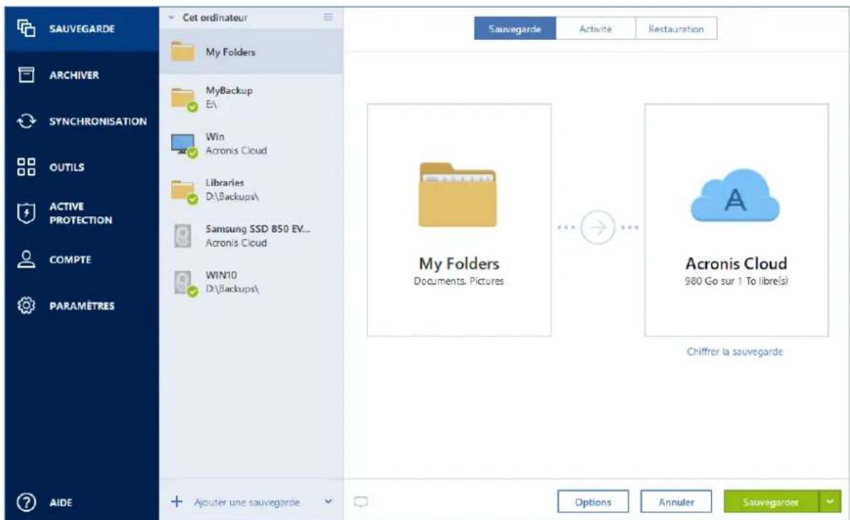 ACRONIS True Image 2019 - Pour sauvegarder des chiers et des dossiers : - 1