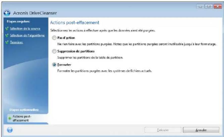 ACRONIS True Image 2019 - Actions post-effacement - 1