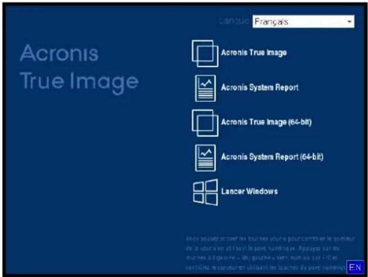 ACRONIS True Image 2019 - Pour tester le support de secours - 1
