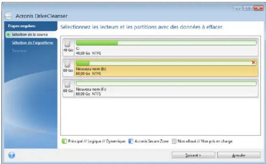 ACRONIS True Image 2019 - Sélection de la source - 1