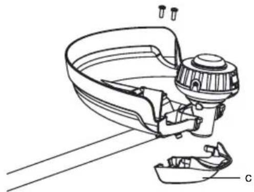 MCCULLOCH Li 40T - Montarea deflectorului de iarba - 4