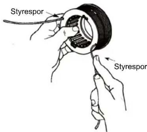 MCCULLOCH Li 40T - Erstatning av snorspole - 4