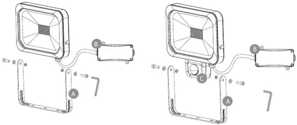BRENNENSTUHL L DN 9850 FL PIR DE 3925 - MONTAGGIO E ALLACCIAMENTO ALL'ALIMENTAZIONE ELETTRICA - 1